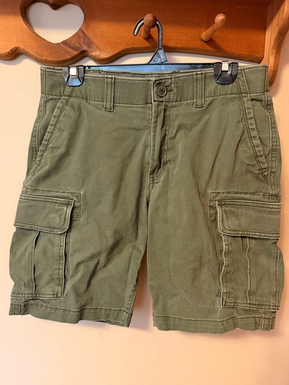 Army Green Cargo Shorts